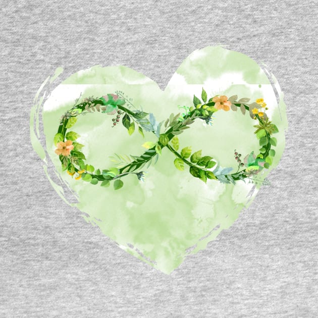 FLORAL INFINITY HEART ARTWORK by BEAUTIFUL WORDSMITH